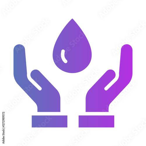 save water Gradient icon
