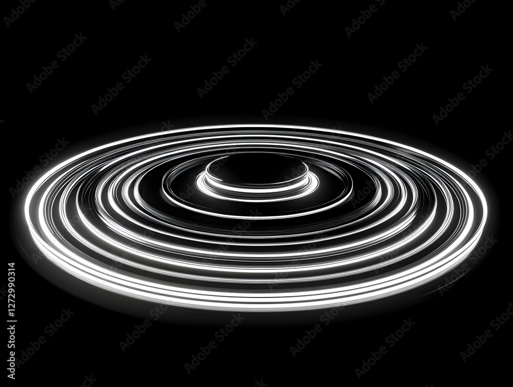 Abstract glowing ripples, dark background, futuristic design, tech visuals Abstract glowing ripples, dark background, futuristic design, tech visuals