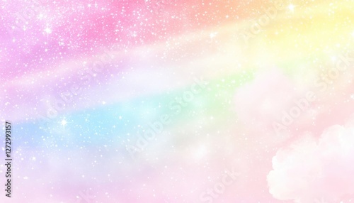 Celestial Dreamscape: A dreamy, ethereal artwork that evokes a sense of wonder and serenity, depicting a kaleidoscope of pastel hues, gentle clouds, and sparkling stars.