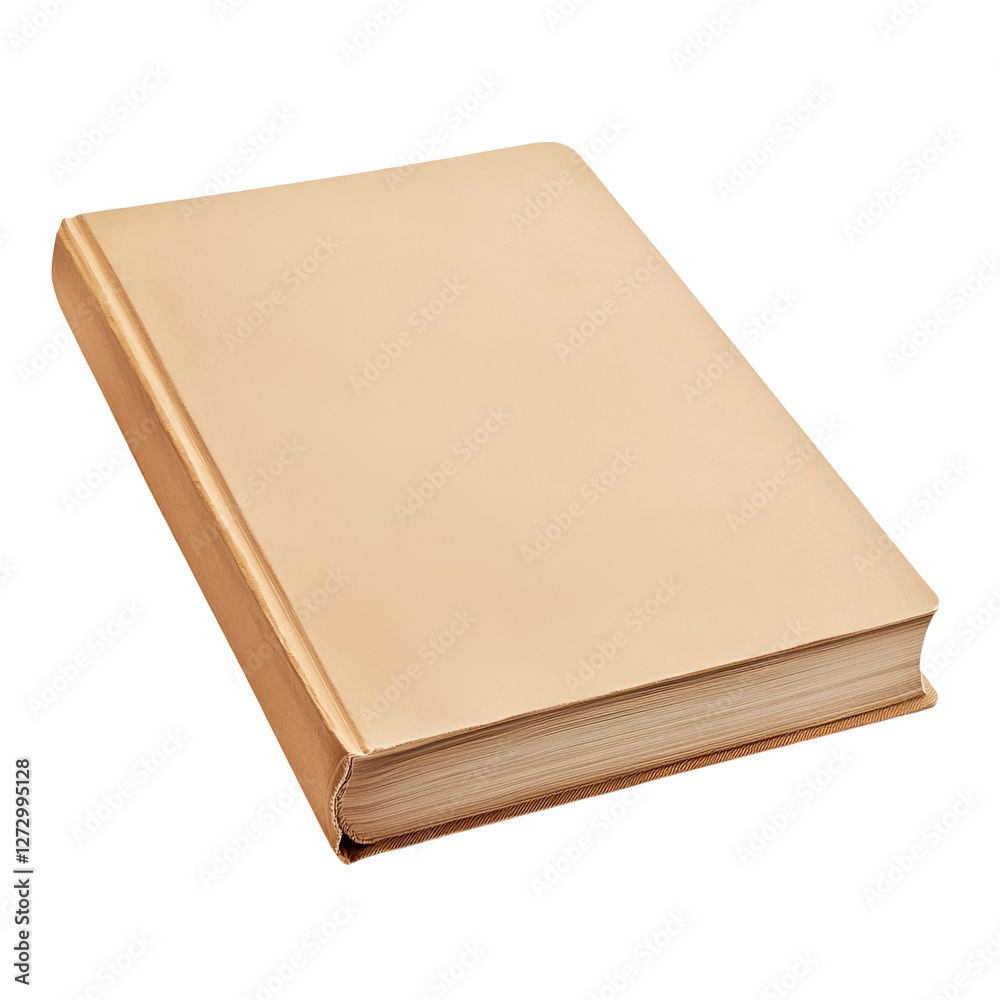 Beige Book Blank Cover Isolated Background Beige Book Blank Cover Isolated Background