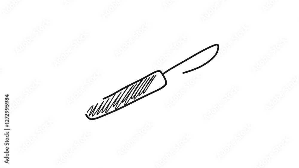 knife on white background video knife on white background video