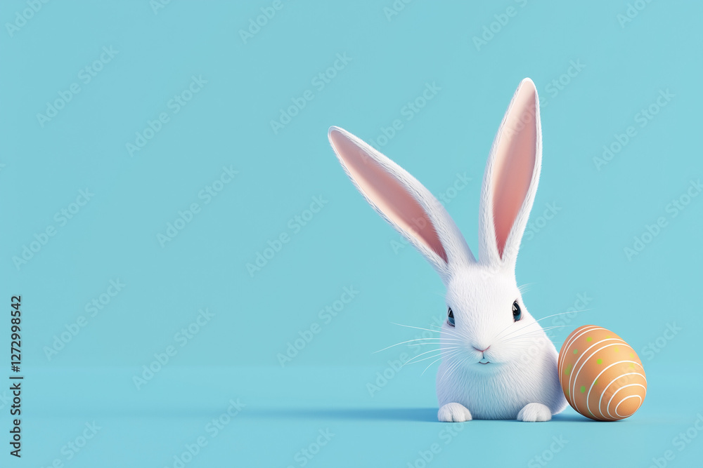 Fototapeta premium easter bunny with egg