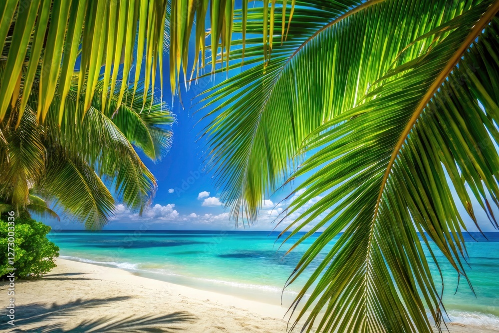 Fototapeta premium Indulge in a summer getaway: sunny days, pristine beaches, and the ultimate coastal luxury resort experience awaits.