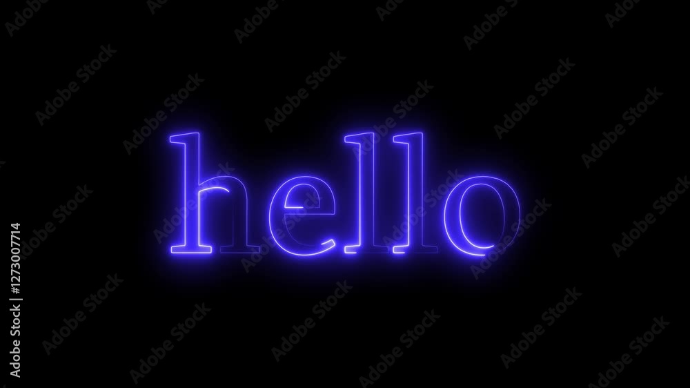 glowing neon line icon alphabet animation. glowing neon line icon alphabet animation.