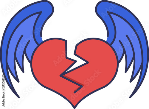 Broken Heart_1 Icon Illustrations