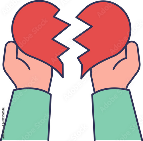 Broken Heart_4 Icon Illustrations