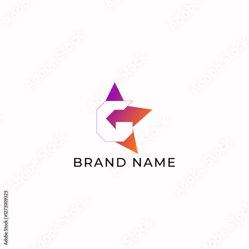Free Download ILLUSTRATION LETTER G WITH STAR GRADIENT PURPLE ORANGE COLOR LOGO ICON TEMPLATE DESIGN VECTOR - GFXLoad