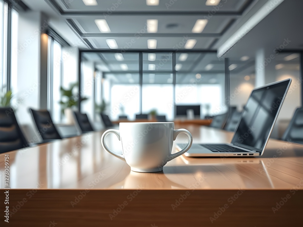 Laptop, computer, tablet, mobile phone, pen and notebook on office table for business concept, in clean office, Generative AI Illustration. Laptop, computer, tablet, mobile phone, pen and notebook on office table for business concept, in clean office, Generative AI Illustration.