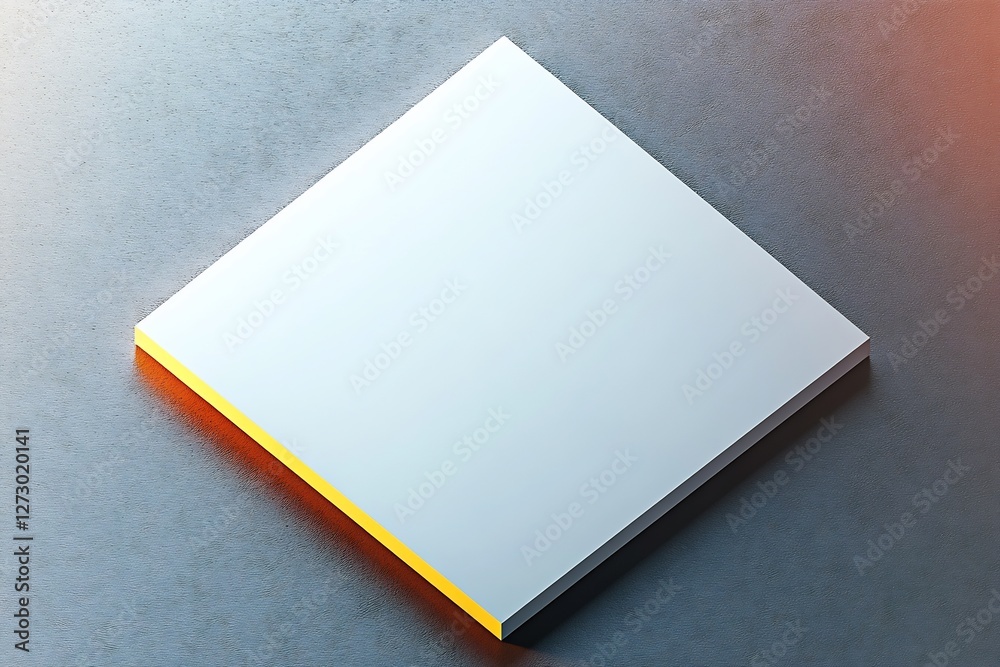 Elevated White Square Mockup Soft Lighting. AI Generated Elevated White Square Mockup Soft Lighting. AI Generated