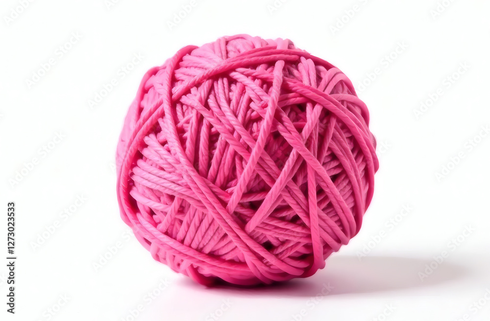 Pink yarn ball isolated on white background Pink yarn ball isolated on white background