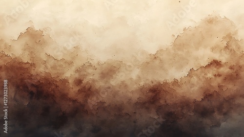 Abstract landscape of hazy brown mountains