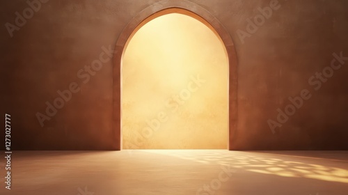 Wallpaper Mural Intricate moroccan-inspired maternity backdrop with arc studio setting photography environment warm lighting elegant concept Torontodigital.ca