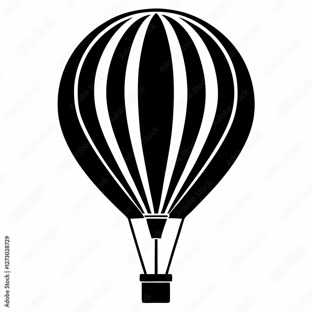 Obraz premium Vector Silhouette Air Balloon