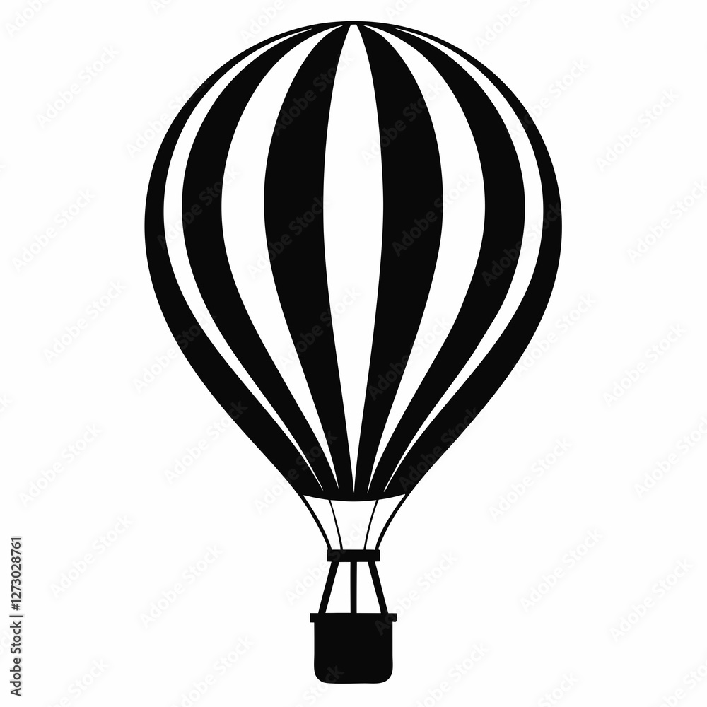 Fototapeta premium Vector Silhouette Air Balloon