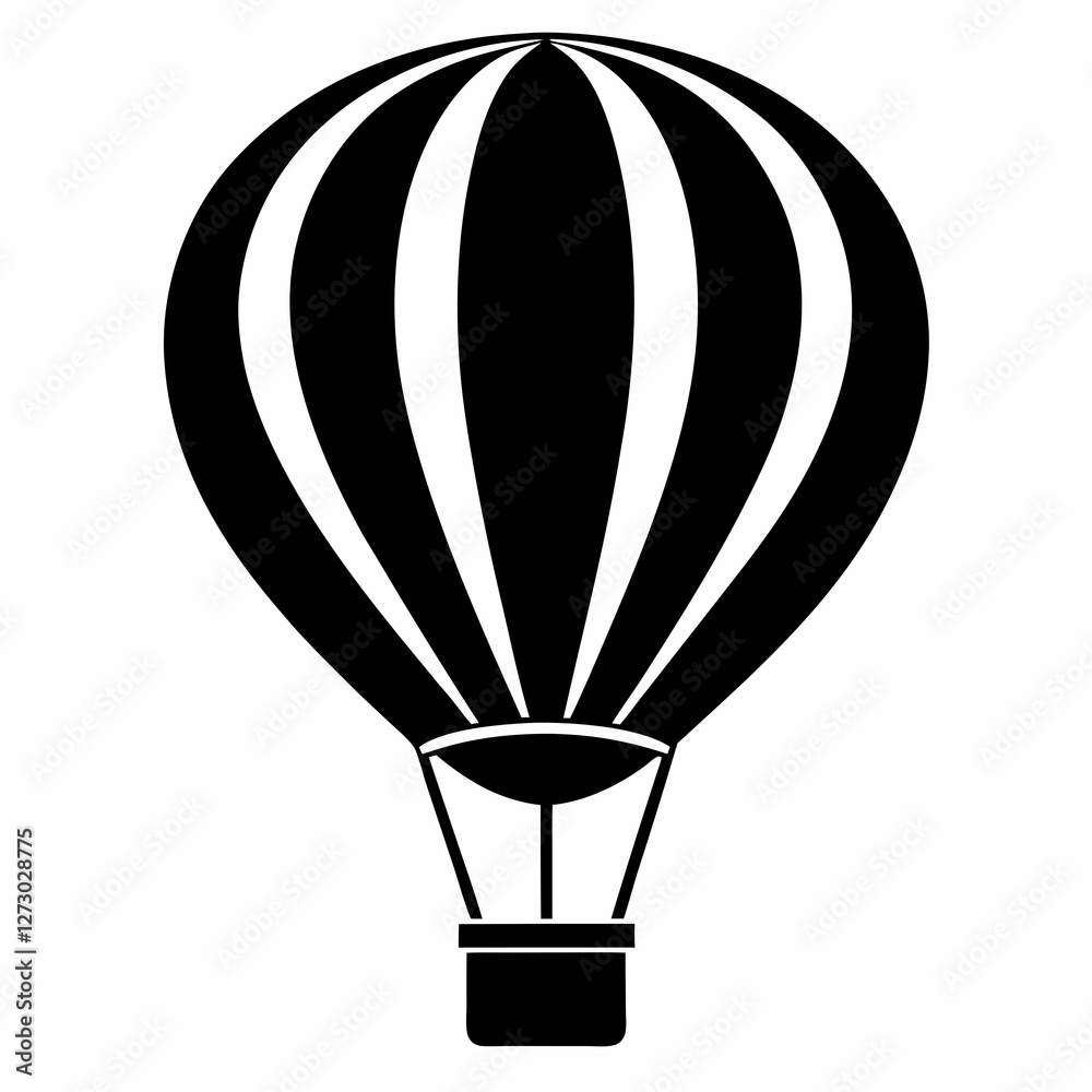 Obraz premium Vector Silhouette Air Balloon