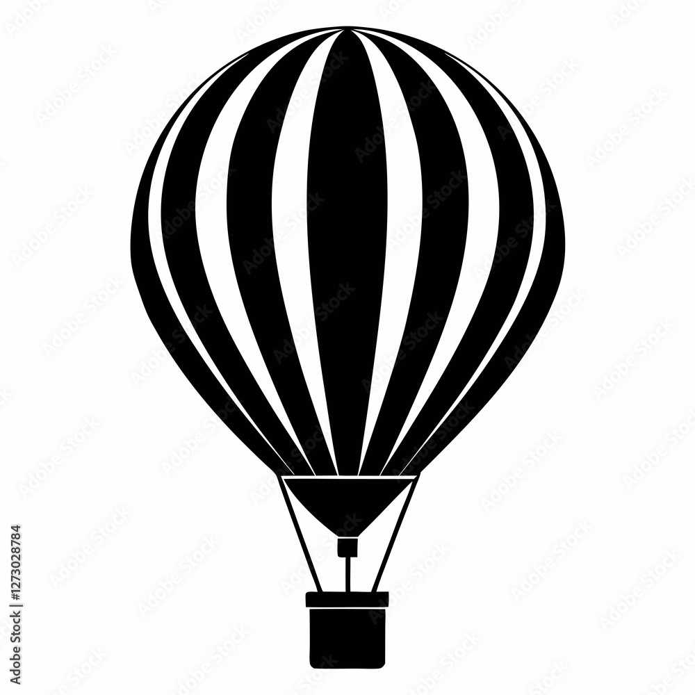 Obraz premium Vector Silhouette Air Balloon