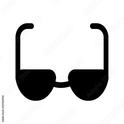 Solid eyeglasses icon with a sleek design, perfect for both fashion and functionality.