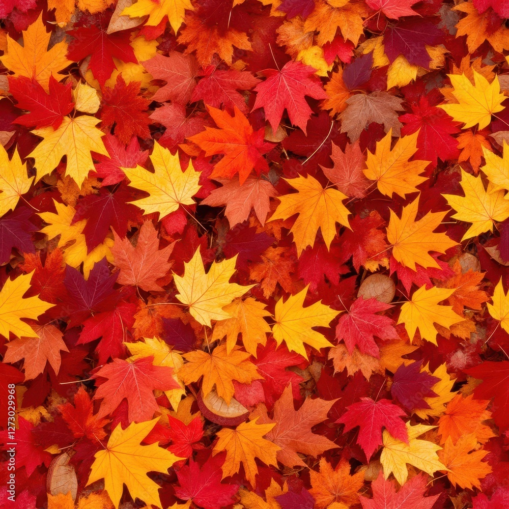 A vibrant background of crisp autumn leaves in rich shades of red, orange, and yellow A vibrant background of crisp autumn leaves in rich shades of red, orange, and yellow