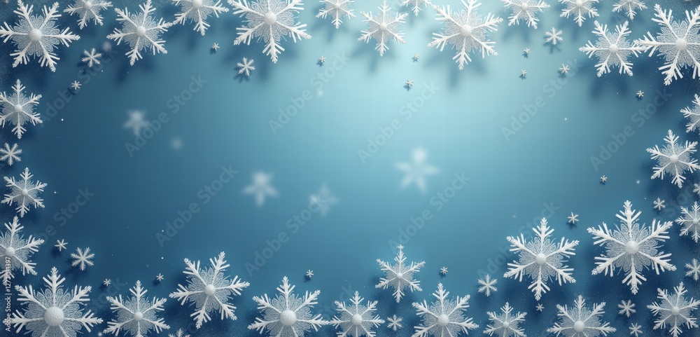 A serene winter background featuring delicate snowflakes on a soft blue canvas, perfect for seasonal promotions, holidays, and winter-themed designs. A serene winter background featuring delicate snowflakes on a soft blue canvas, perfect for seasonal promotions, holidays, and winter-themed designs.