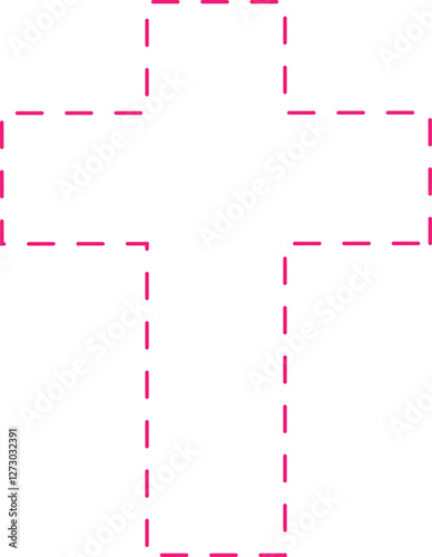 Math Geometric Dashed Line Shapes