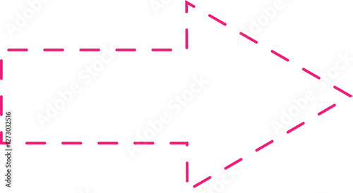 Math Geometric Dashed Line Shapes