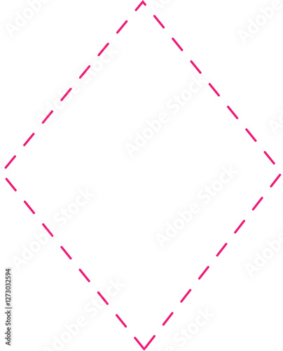 Math Geometric Dashed Line Shapes