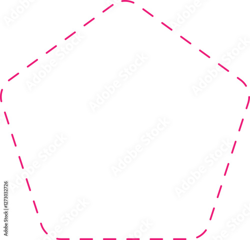 Math Geometric Dashed Line Shapes