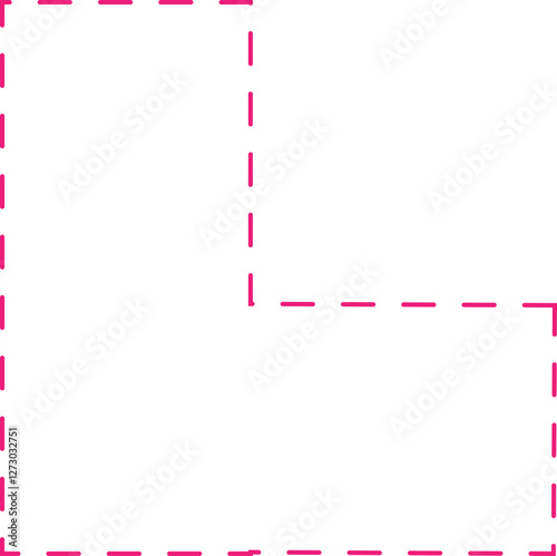 Math Geometric Dashed Line Shapes