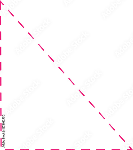 Math Geometric Dashed Line Shapes