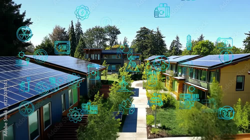 Smart Eco rooftop passive AI solar Save the planet earth in Net zero ...