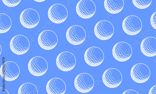 Golf ball seamless pattern. Golf ball pattern background. Design for typography, banners and posters, promotional items. Vector illustration