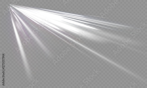White shiny sparks of spiral wave. Curved bright speed line swirls. Shiny wavy path. Magic golden swirl with highlights. Glowing swirl bokeh effect.