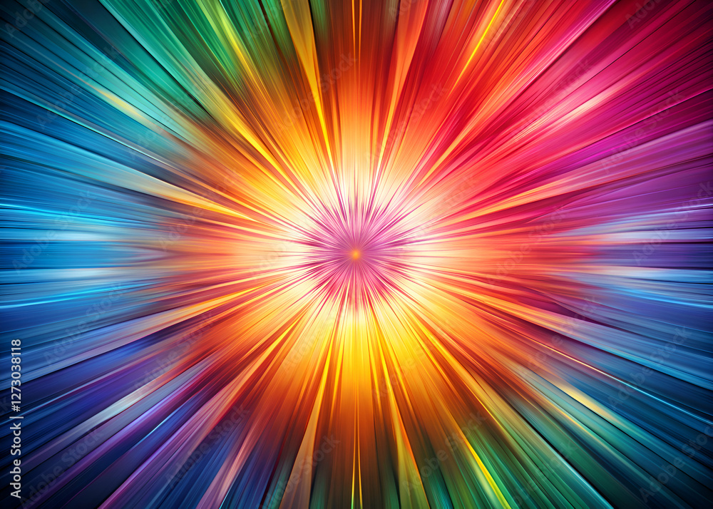 Abstract Rainbow Explosion of Light and Color. Abstract Rainbow Explosion of Light and Color.