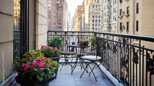 City Balcony Oasis: Tranquil Urban Retreat