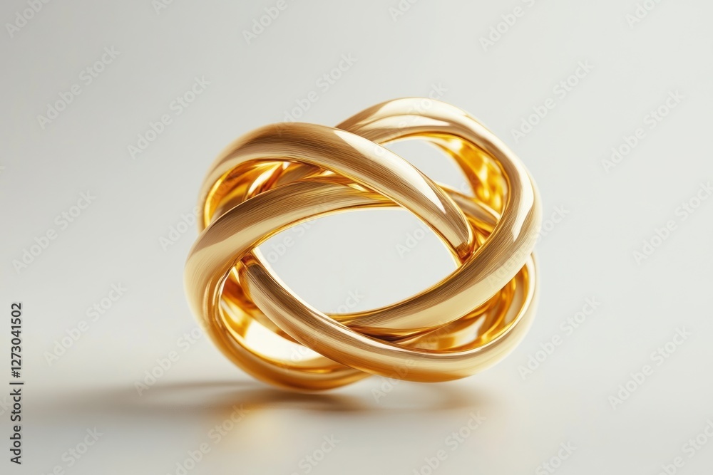 A stunning intertwined gold ring featuring smooth, elegant curves and a polished finish, symbolizing unity and connection. A stunning intertwined gold ring featuring smooth, elegant curves and a polished finish, symbolizing unity and connection.