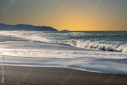 Obraz na płótnie Coast of the Pacific Ocean, California in the USA. w salonie