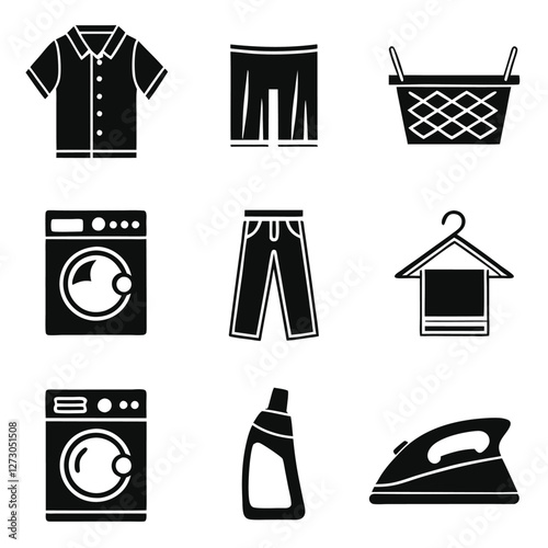 Soap, Washing, and Fabric Care Icons