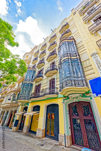 Photography Gracia, grace district area of the Mediterranean city of Barcelona