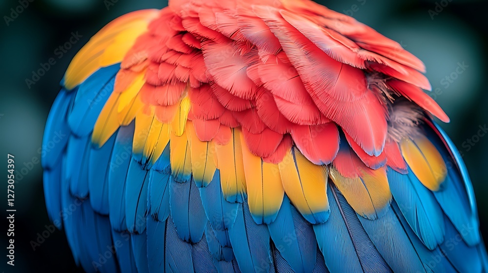 Obraz premium Close-up Colorful Parrot Feathers