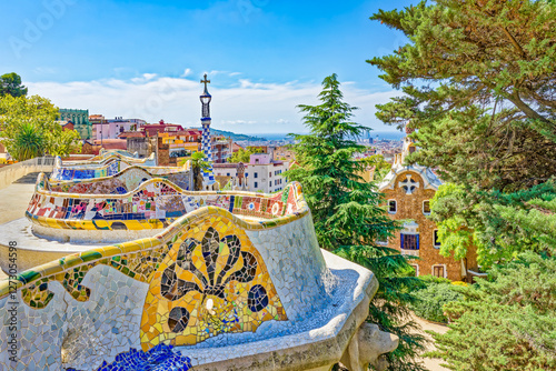Barcelona. Gorgeous and amazing Park Guel .