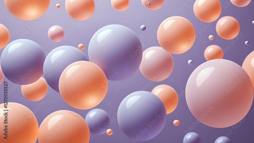 Floating soft-glow spheres in pastel lavender and warm peach, creating a dreamy and elegant abstract background. Floating soft-glow spheres in pastel lavender and warm peach, creating a dreamy and elegant abstract background.