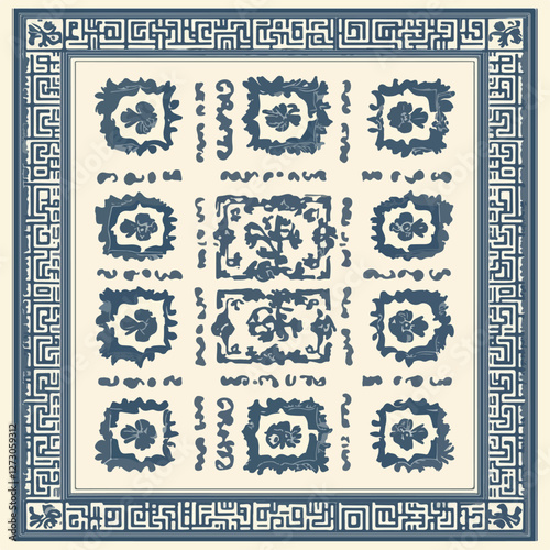 Wallpaper Mural square decorative maze pattern Torontodigital.ca