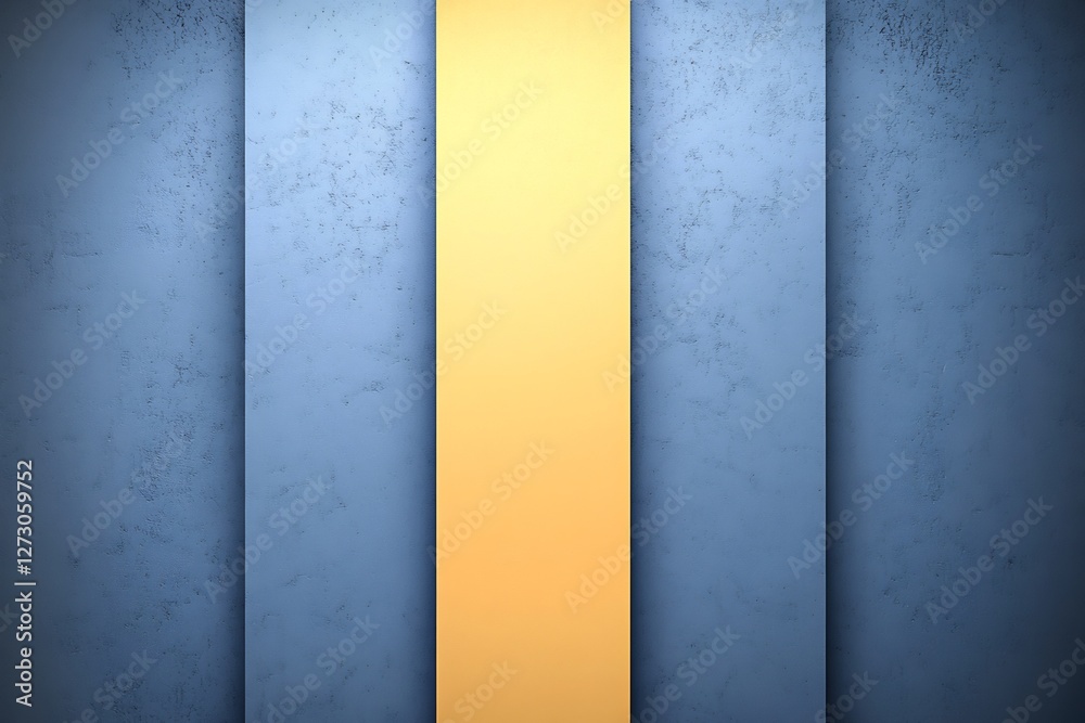 Golden Stripe Abstract Blue Background Texture. AI Generated