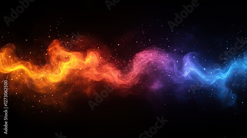 spectrum analysis of sound waves in various colors and shapes