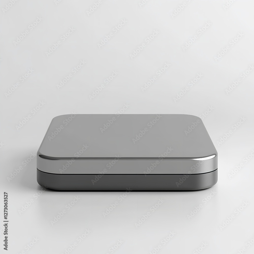 Gray Rectangular Stacked Display: Two Gray Rectangular Shapes Stacked on Top of Each Other, Isolated on a White Background, Suitable for Product Mockups, Minimalist Design, or Demonstrating Depth and Gray Rectangular Stacked Display: Two Gray Rectangular Shapes Stacked on Top of Each Other, Isolated on a White Background, Suitable for Product Mockups, Minimalist Design, or Demonstrating Depth and