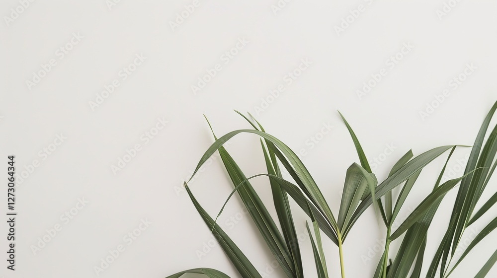 Fototapeta premium The Plant Background of Palm Sunday: An Exploration of the Culture and Symbols of Natural Imprints in the Religious Festival