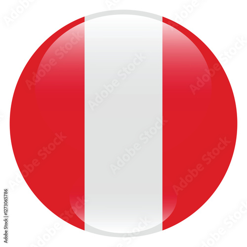 Peru flag circle icon vector illustration
