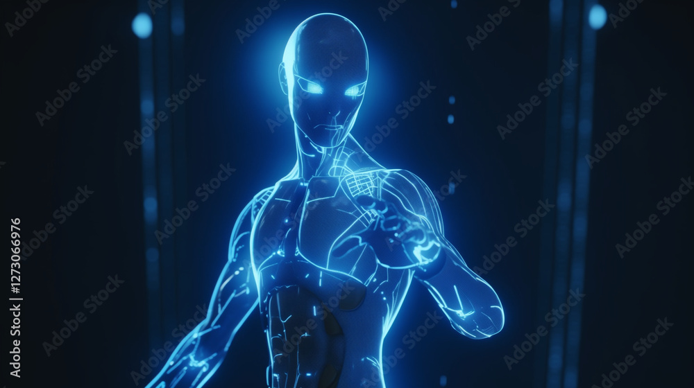 Futuristic AI-powered technology concept Futuristic AI-powered technology concept