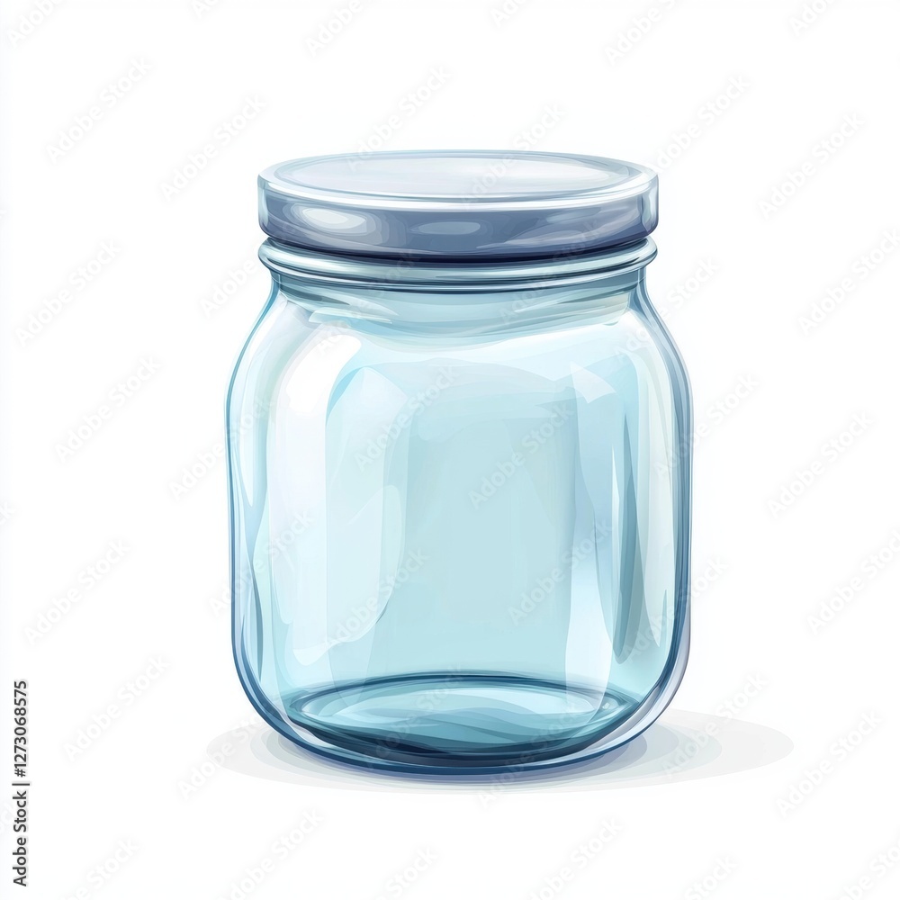 Glass jar filled with clean air isolated on white background Glass jar filled with clean air isolated on white background
