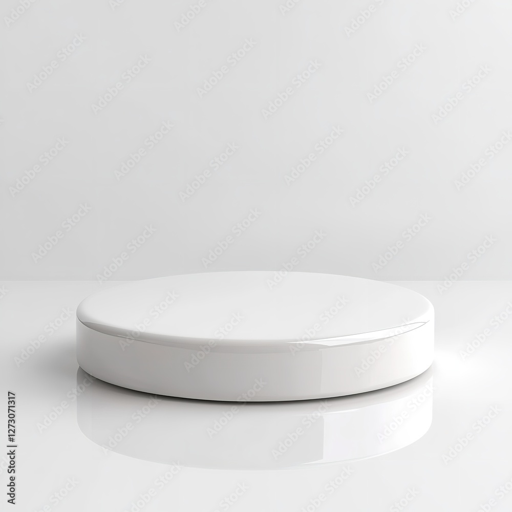 White Cylindrical Display Platform: A Simple, Smooth, White Cylindrical Platform Isolated on a White Background, Ideal for Product Photography, Mockups, or Showcasing Minimalist Design. White Cylindrical Display Platform: A Simple, Smooth, White Cylindrical Platform Isolated on a White Background, Ideal for Product Photography, Mockups, or Showcasing Minimalist Design.